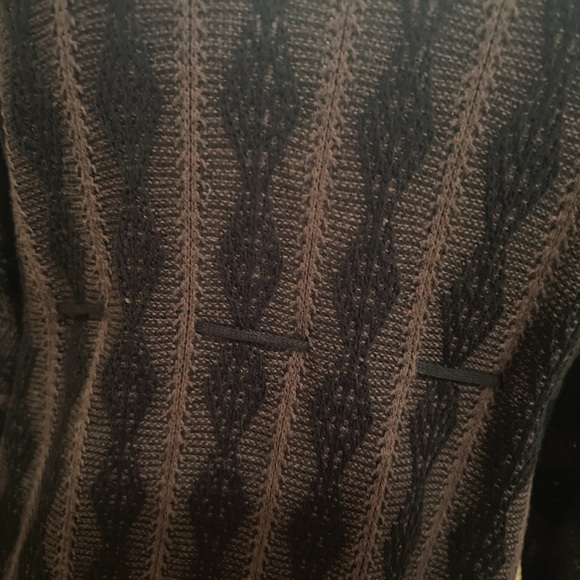 Vintage Max Studio V neck black/brown sweater dress size large - Picture 7 of 8